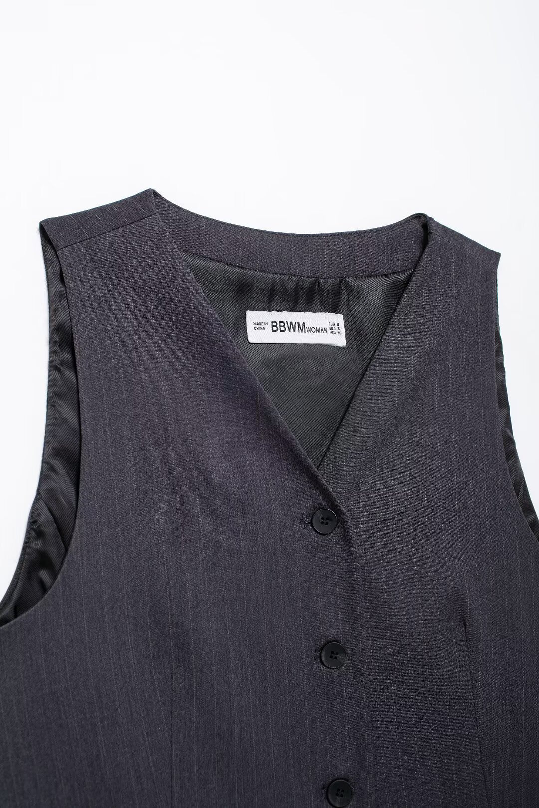 Striped Belted Blazer Vest