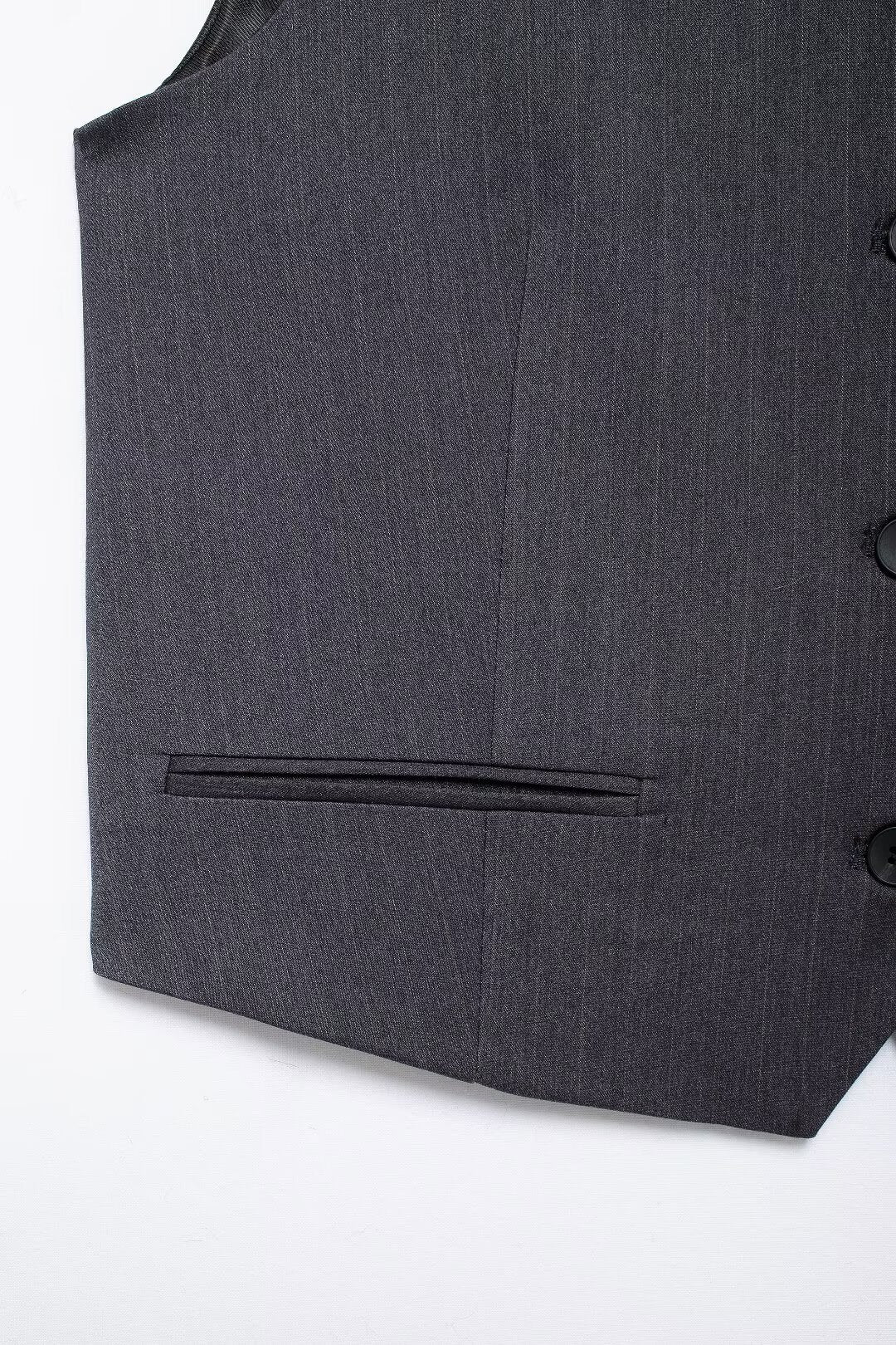 Striped Belted Blazer Vest