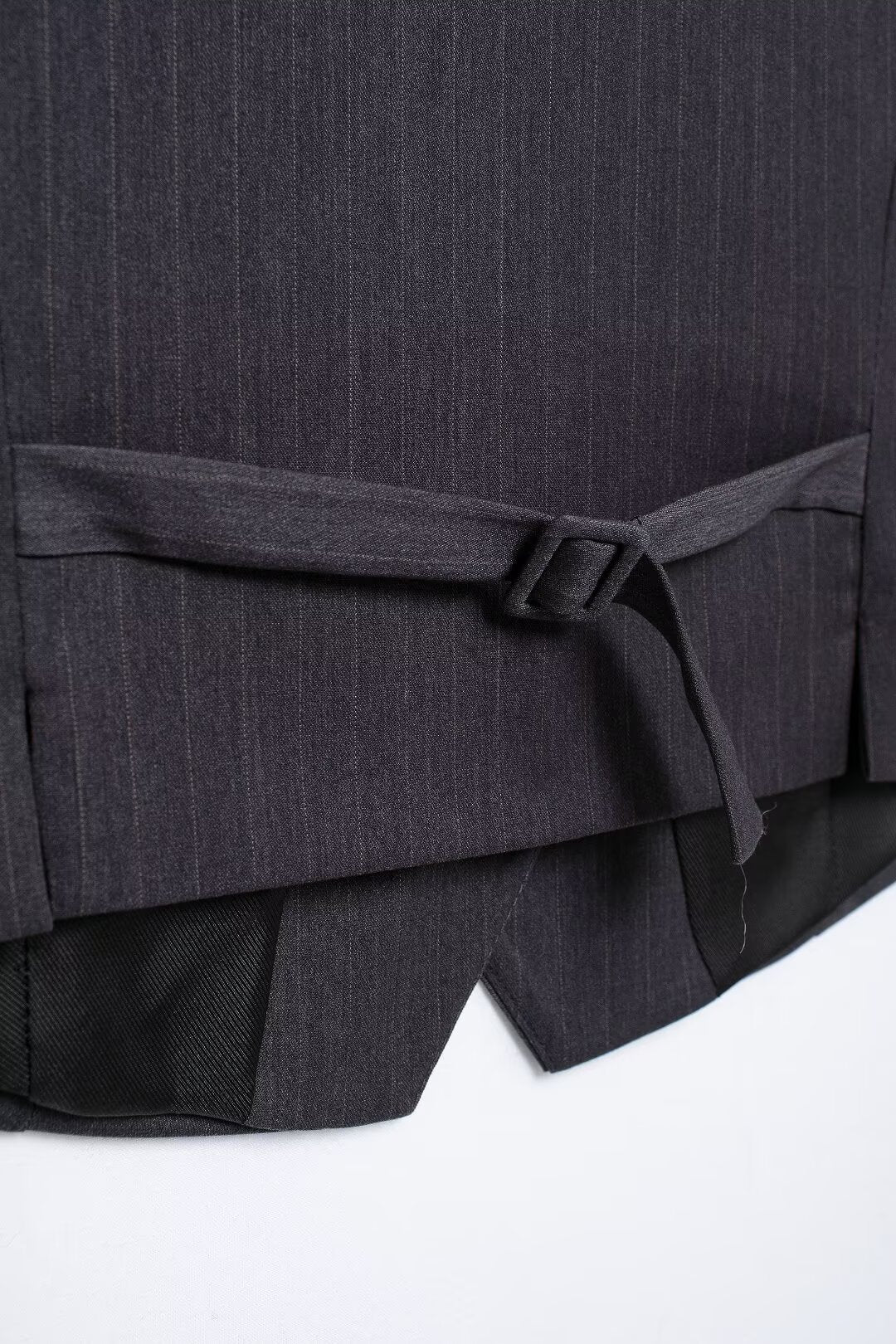 Striped Belted Blazer Vest