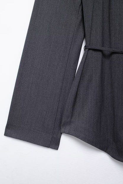 Belted Stripe Blazer