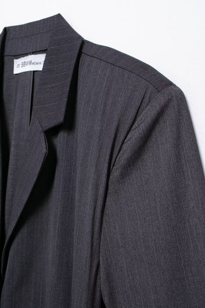 Belted Stripe Blazer