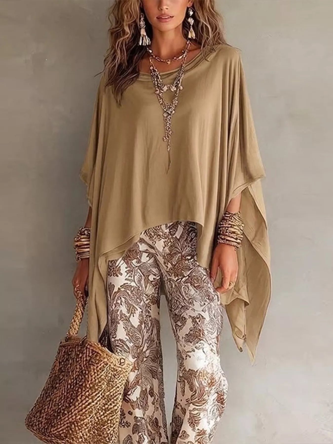 Oversized Batwing Sleeve Flowy Top for Women | Plus Size Boutique Top
