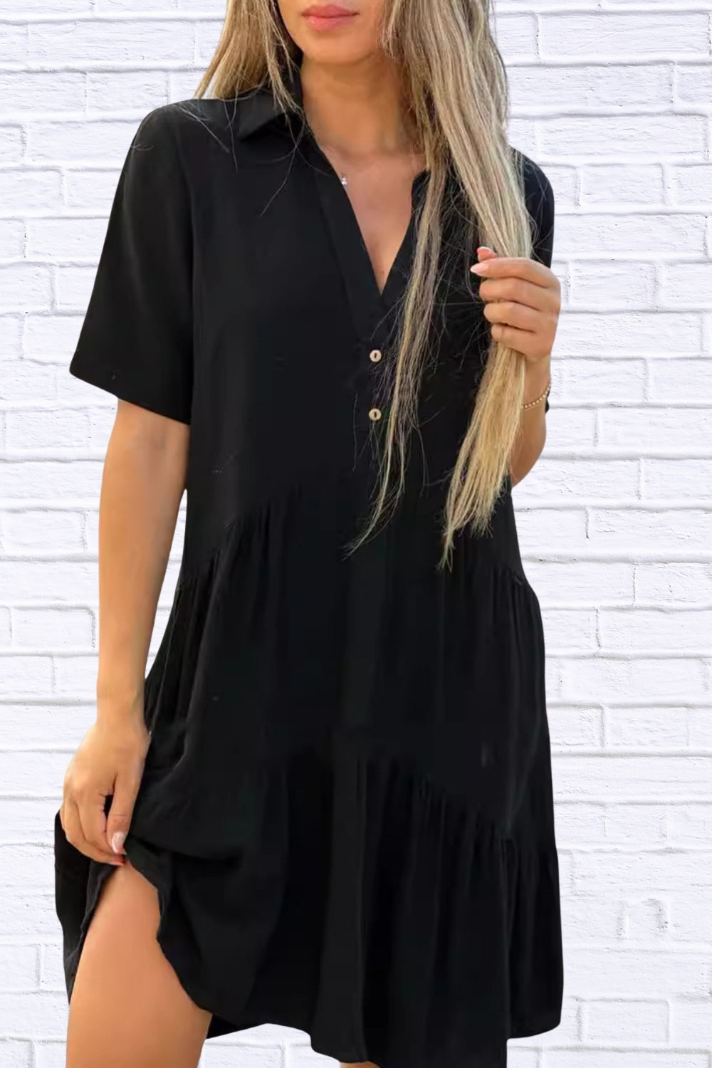 Plus Size Tiered Mini Dress | Ruffle Hem Women’s Style