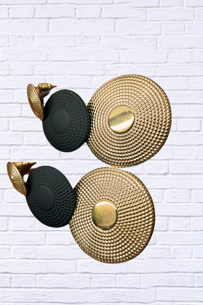 Absolutely Gorgeous Two-Tone Tiered Round Drop Earrings