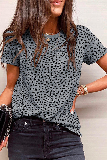 Short Sleeve Printed Sweet T-shirt Green