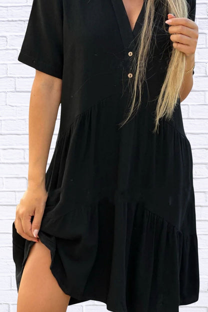 Plus Size Tiered Mini Dress | Ruffle Hem Women’s Style