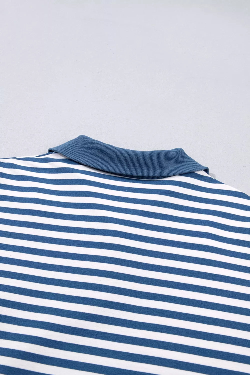Stripe Color Block Trim Raw Seam Split Hem Loose Sweatshirt