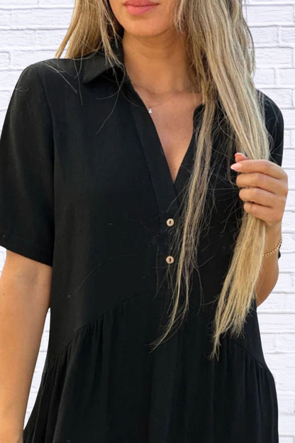 Plus Size Tiered Mini Dress | Ruffle Hem Women’s Style