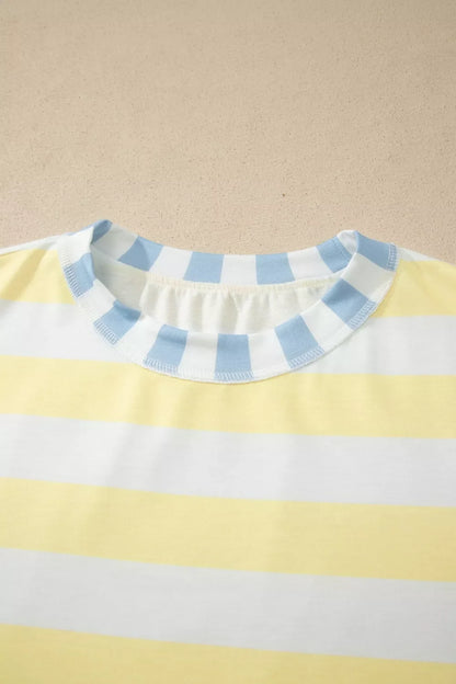 Striped Casual Half Sleeve Top