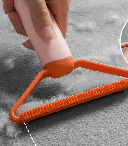 Manual Lint Remover & Carpet Scraper, Heavy Duty Fabric Shaver with Pure Copper Blade, Pet Hair Remover Brush for Rugs, Woolen Coats and Couches