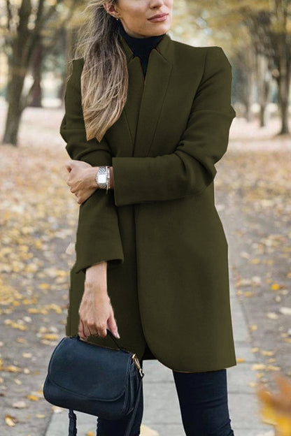 Fashion Casual Long Sleeve Regular Sleeve Solid Coats