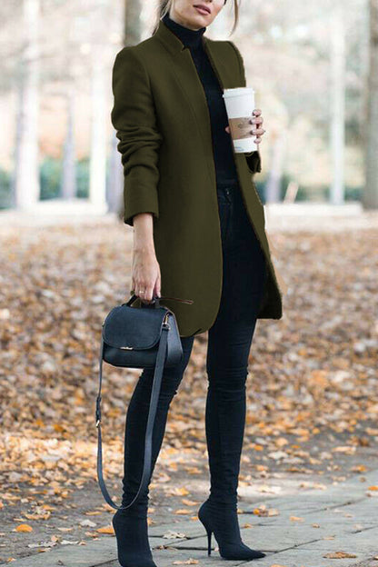 Fashion Casual Long Sleeve Regular Sleeve Solid Coats