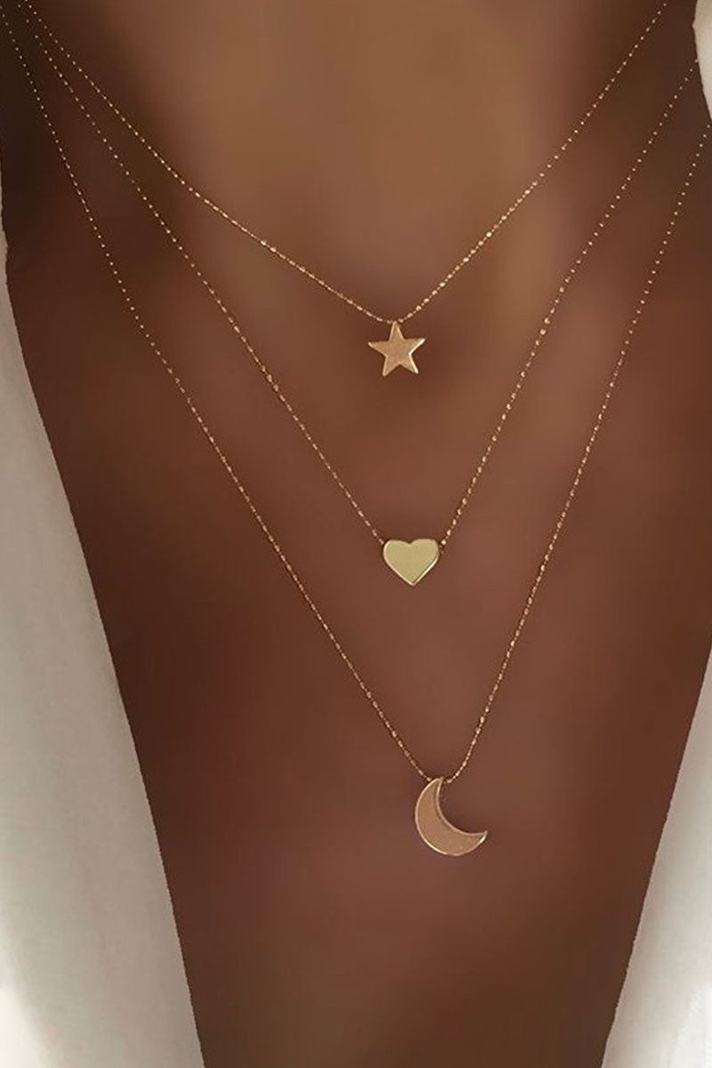 Fashion Simplicity Solid Necklaces Accessories Gold One Size