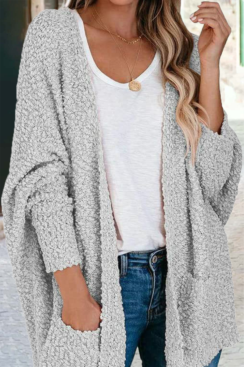 Casual Daily Solid Bat Sleeve Cardigan(6 Colors)