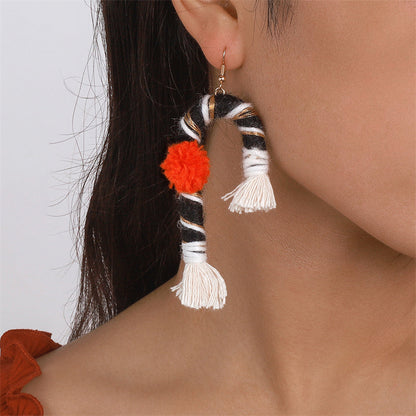 Casual Daily Party Patchwork Tassel Earrings