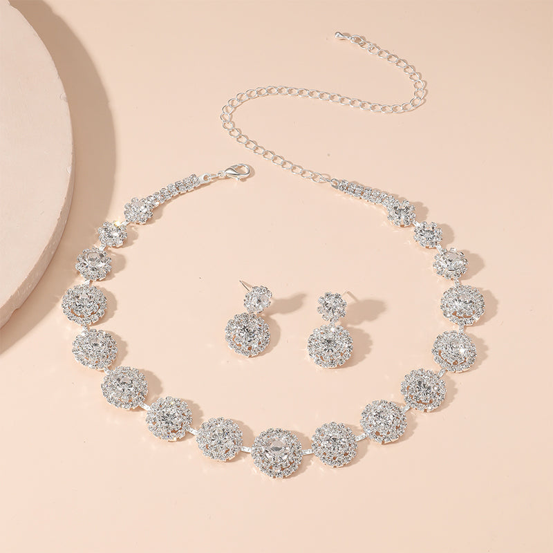 Simplicity Formal Solid Rhinestone (With Necklaces & Earrings)