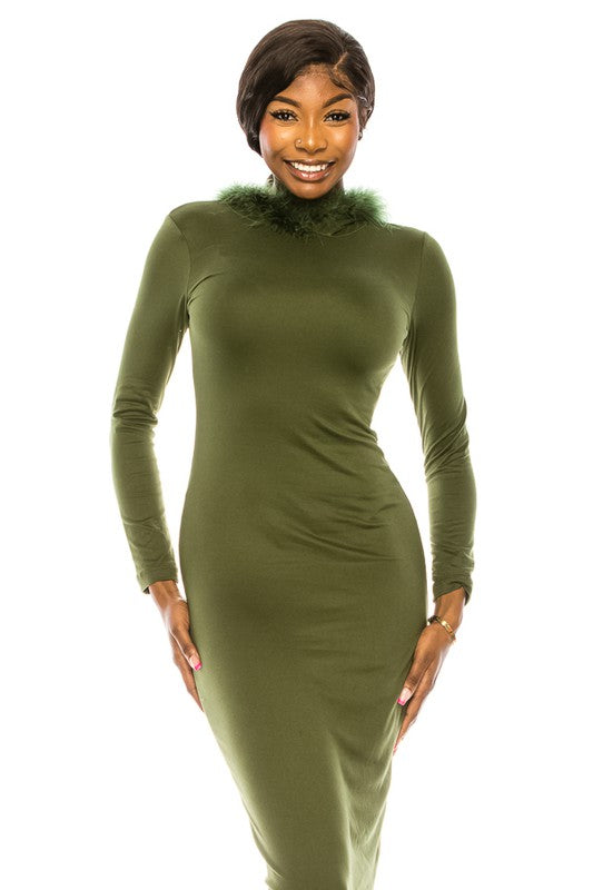 Women's Long Dress With Hoodie