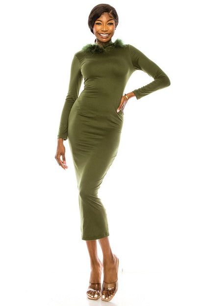 Women's Long Dress With Hoodie