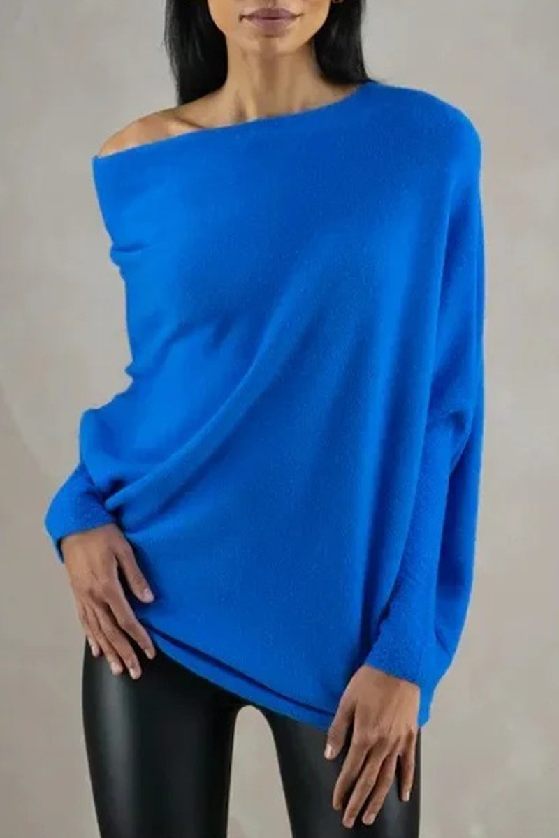 Casual Simplicity Solid Make Old O Neck Tops(10 Colors) Blue One Size