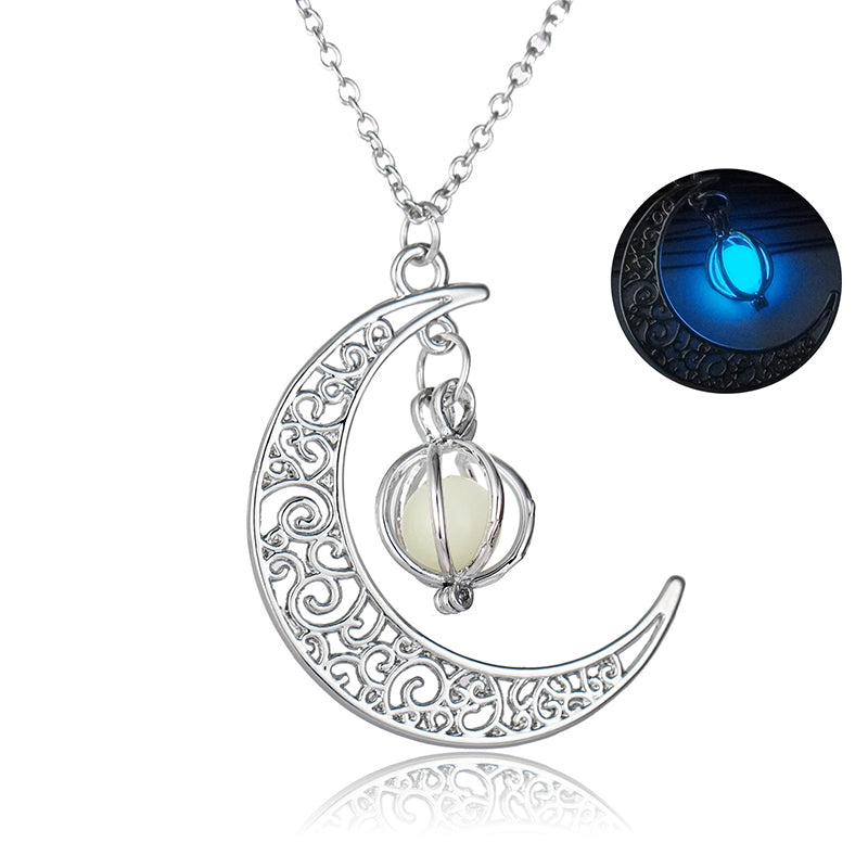 PREMIUM MOONSTONE NECKLACE Sky Blue One Size