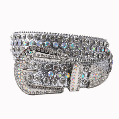 Sweet Solid Sequined Rhinestone Belts