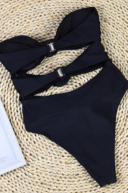 Solid Patchwork Swimwears(3 Colors)