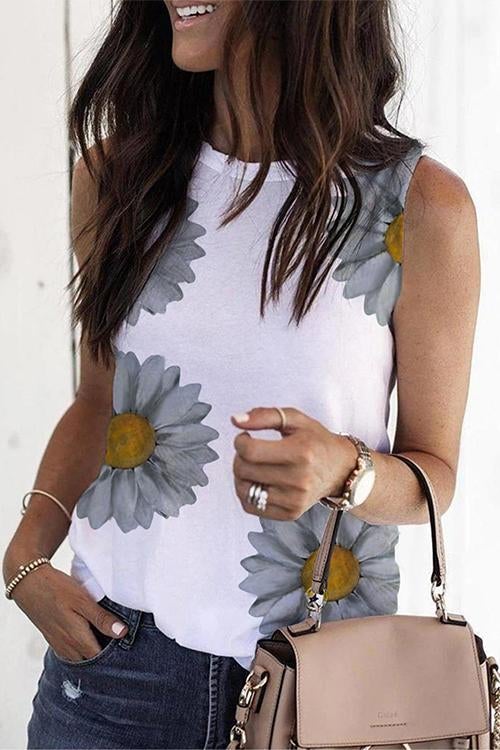 Rosiedress Sunflower Tank Top Sunflower