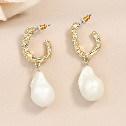 Bohemian Geometric Patchwork Earrings White One Size