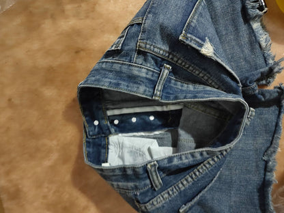 Ingrid Ripped Tassel Denim Shorts