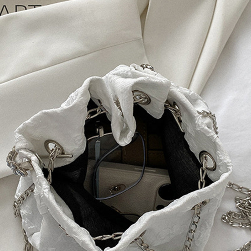 Lässige Taschen mit einfarbigen Patchwork-Ketten