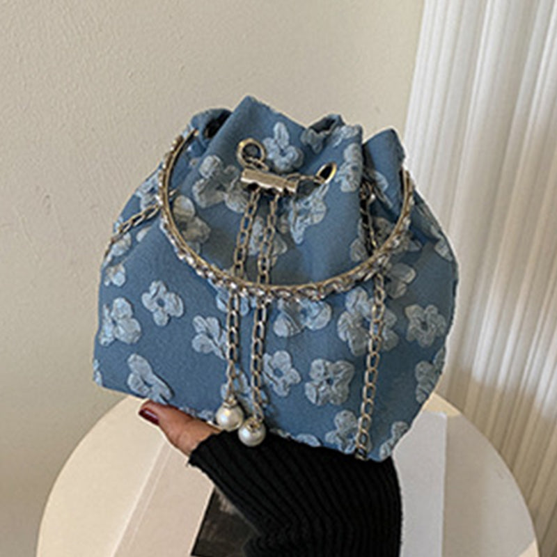 Lässige Taschen mit einfarbigen Patchwork-Ketten