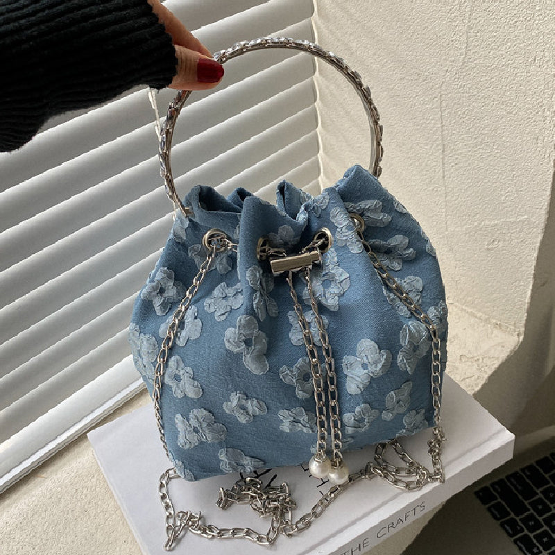 Lässige Taschen mit einfarbigen Patchwork-Ketten