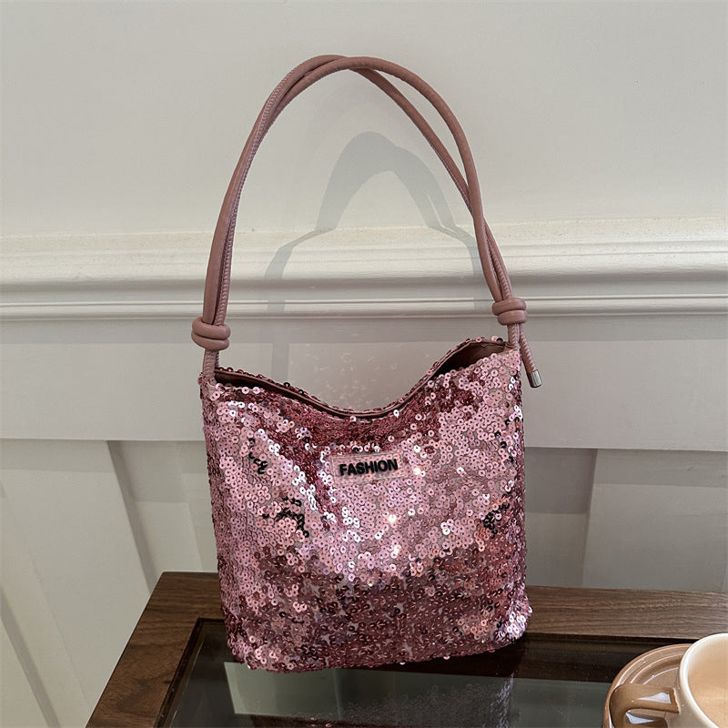 Daily Solid Sequins Bags Pink One Size