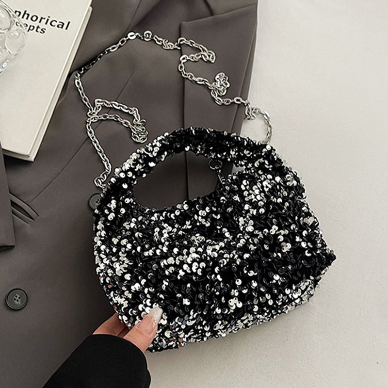 Casual Patchwork Sequins Chains Bags