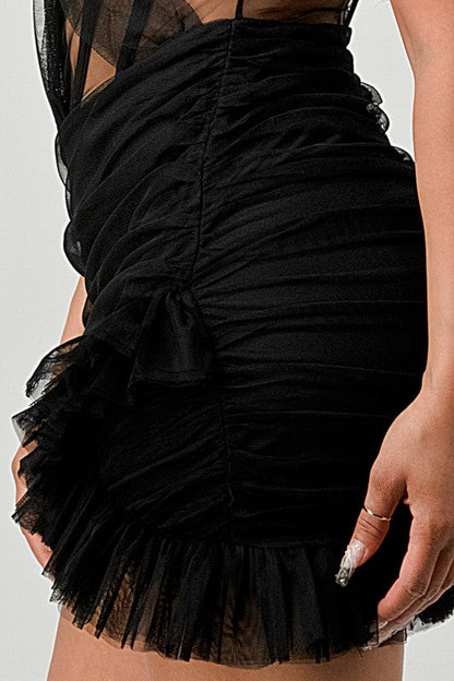 Blue Zone Planet | Anna's Adorable Ruffle Mini Dress