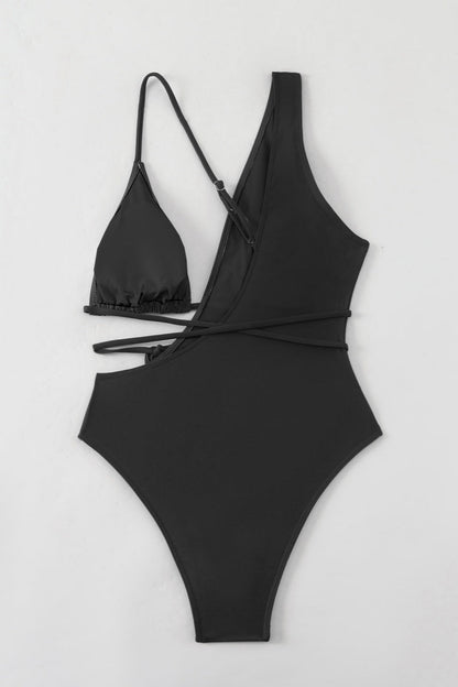 Sexy Solid Color Backless Belted Swimwears (With Paddings)