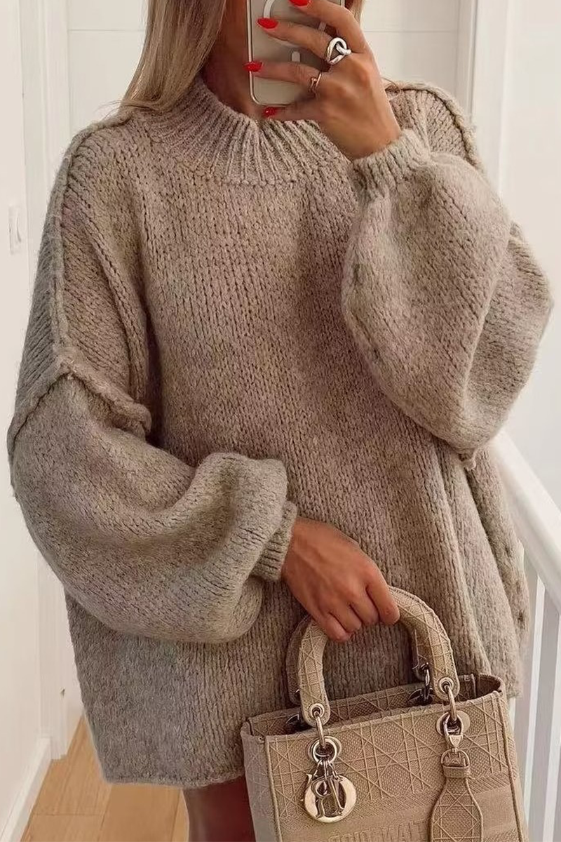 Casual Daily Solid Color O Neck Sweaters