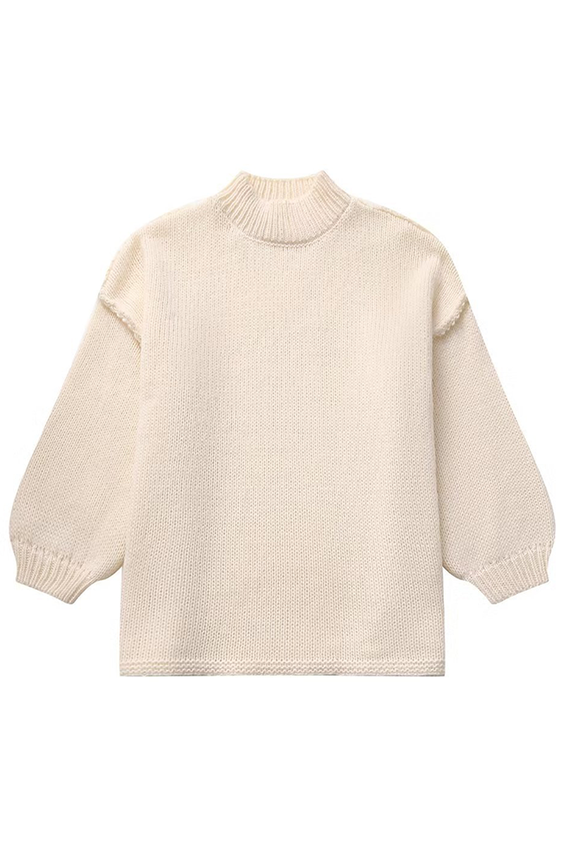 Casual Daily Solid Color O Neck Sweaters