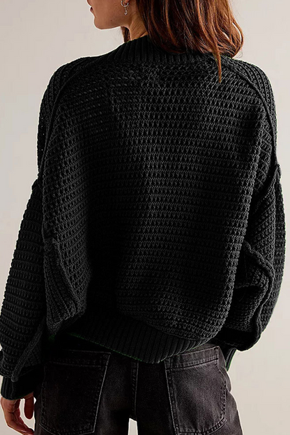 Casual Daily Solid Color Weave Cardigan Collar Outerwear