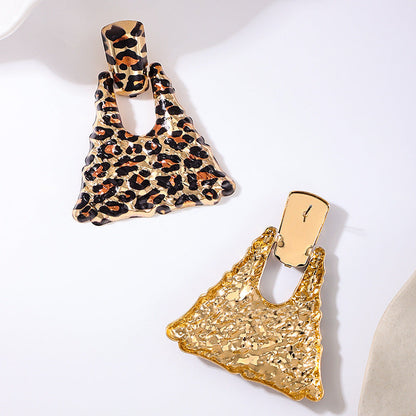 Daily Leopard Print Hollow Out Earrings