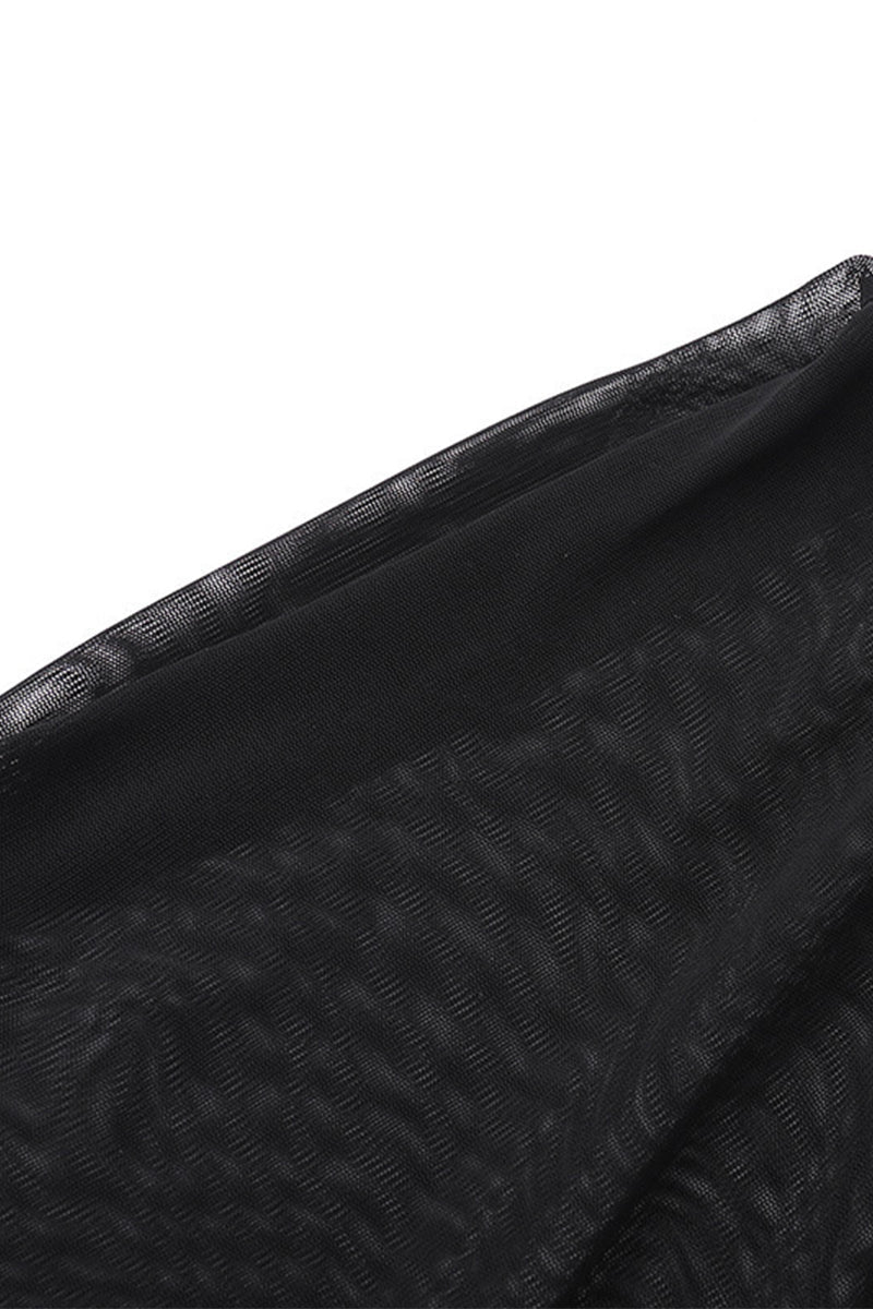 Sexy Kleider aus Samt mit Netzstoff und Federsaum und Rundhalsausschnitt, Wickelrock