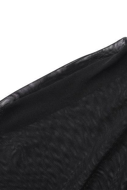 Sexy Kleider aus Samt mit Netzstoff und Federsaum und Rundhalsausschnitt, Wickelrock