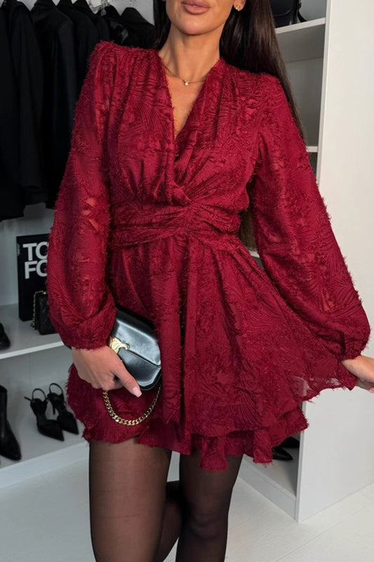 Robe trapèze sexy à découpes et nœuds décoratifs