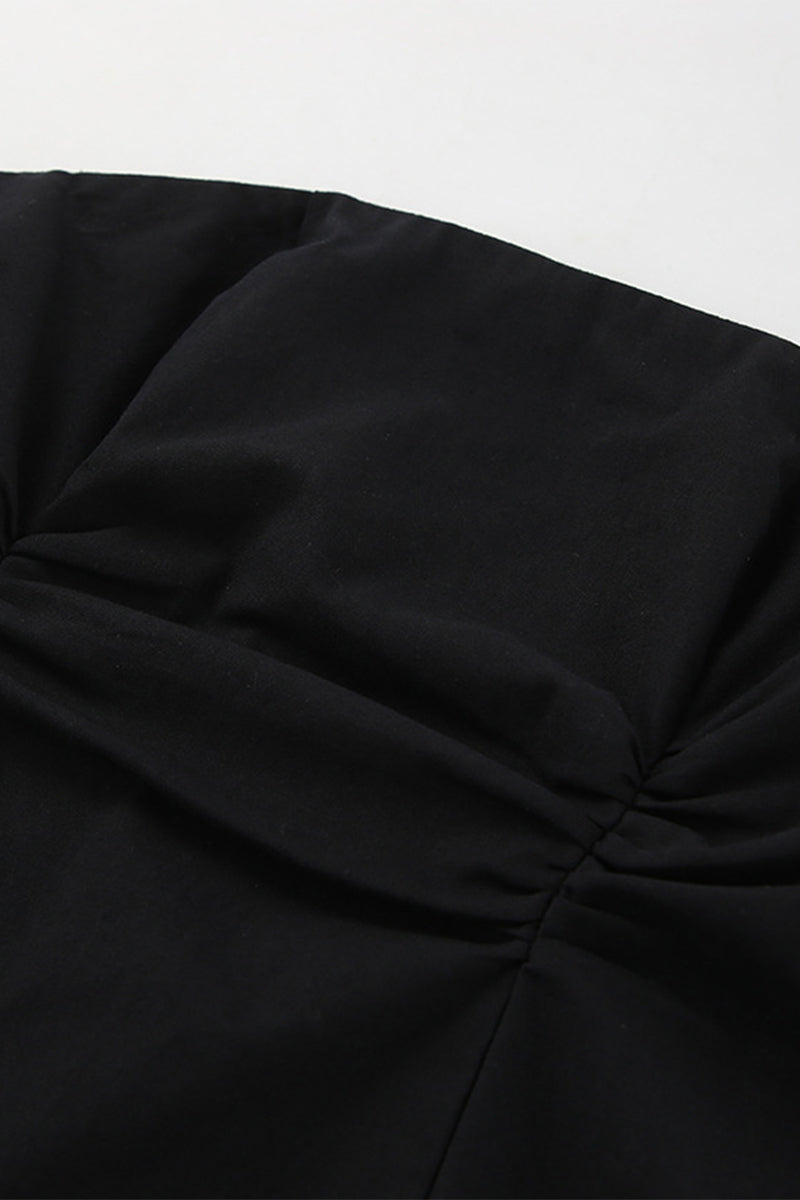 Ensemble deux pièces décontracté à fermeture éclair et sans manches, sans bretelles