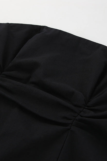 Ensemble deux pièces décontracté à fermeture éclair et sans manches, sans bretelles