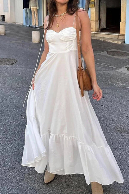 Sexy Street-Kleider in Volltonfarbe mit Schnürung und rückenfreiem Sling