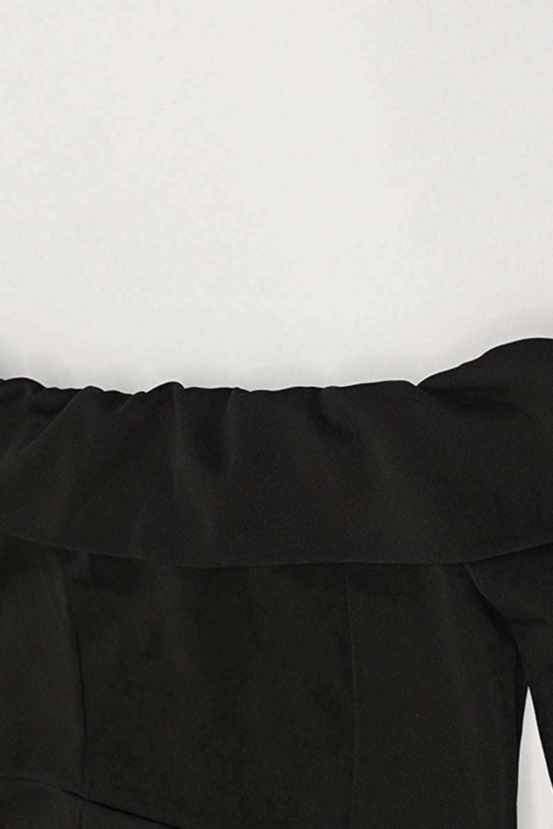 Robe trapèze sexy à épaules dénudées et patchwork (3 couleurs)