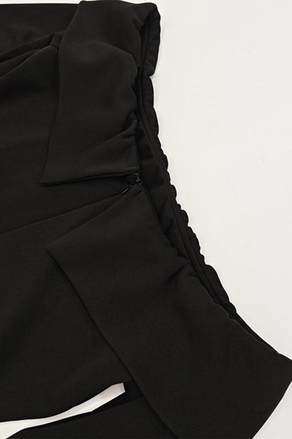 Robe trapèze sexy à épaules dénudées et patchwork (3 couleurs)