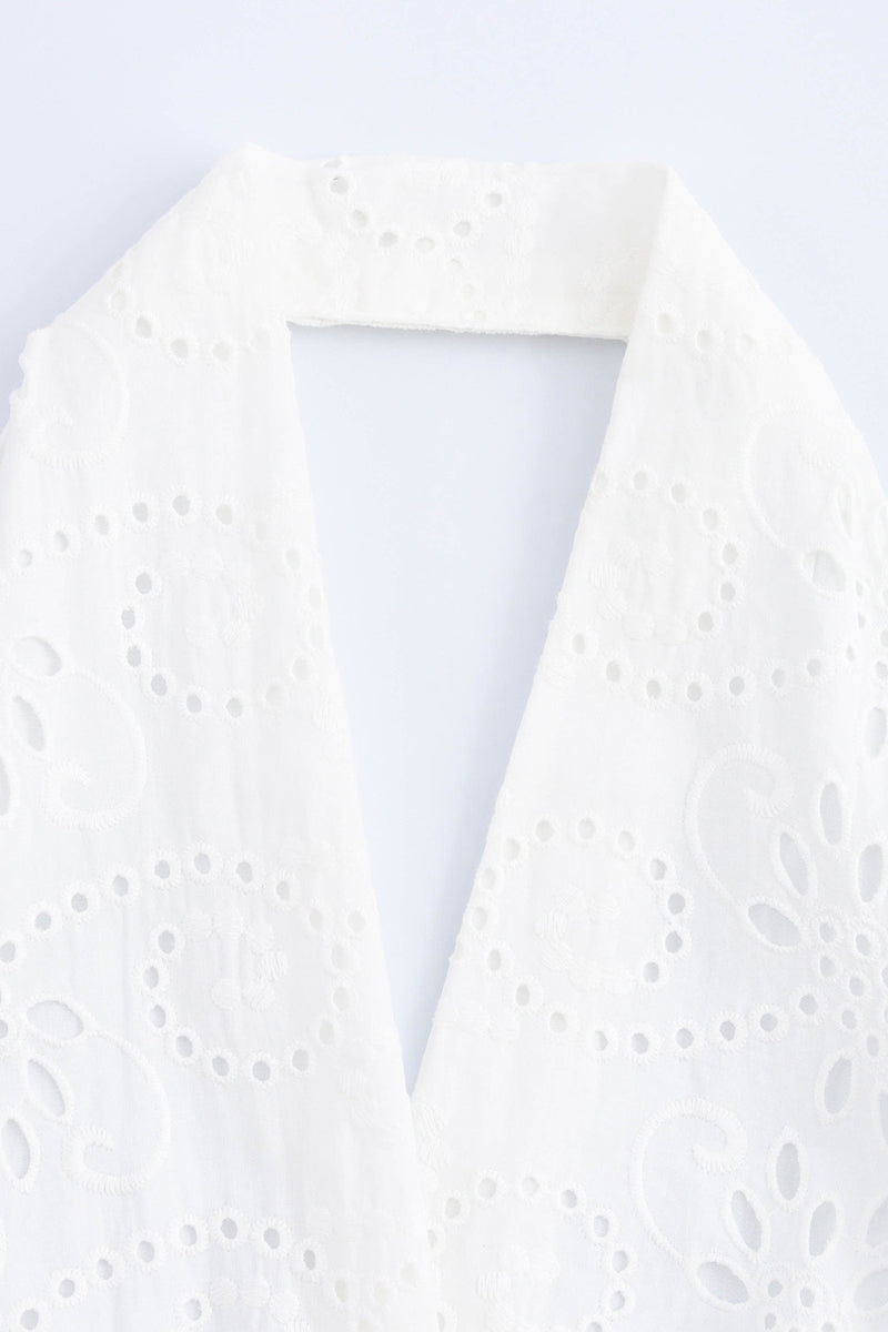 Robe sexy dos nu à cordon de serrage sans manches