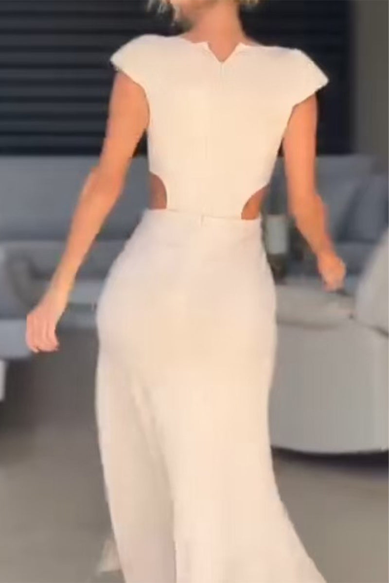 Sexy Abendkleider mit Schlitz, geraffter Blumenform und V-Ausschnitt